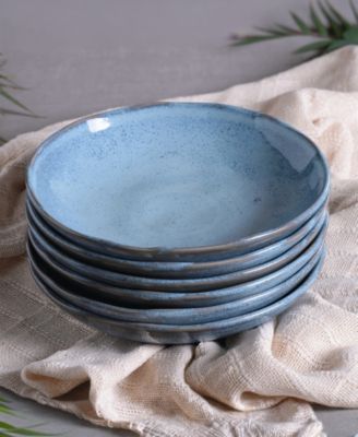 Stoneware Pasta Bowls, Set of 6
