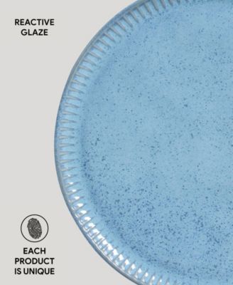 Stoneware Linhas Dinner Plates, Set of 6