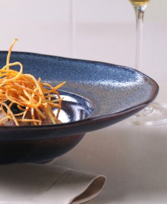 11.02" Stoneware Deep Rim Plates, Set of 4