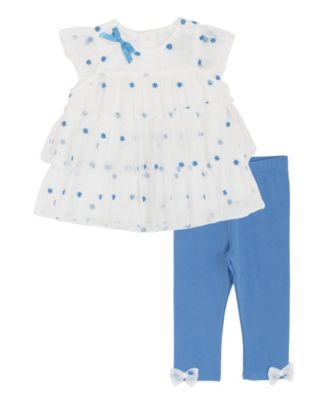 Baby Girls' Flutter Sleeve Top and Leggings, 2-Piece Set