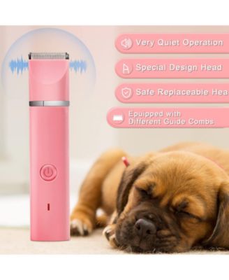 4 in 1 Pet Clippers Kit Rechargeable Cordless Quiet Trimmer for Dogs Cats Feet Face Ears Toenails