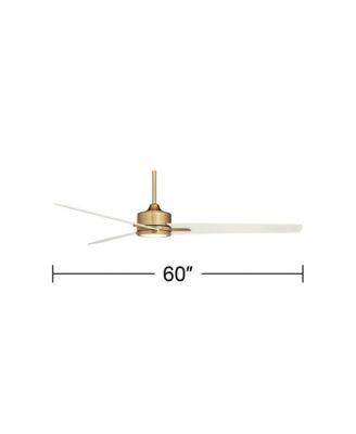 60" Monte Largo Soft Brass LED Ceiling Fan with 24" Downrod