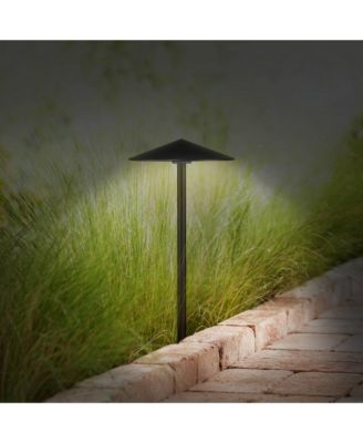 Chesapeake High Modern Outdoor Landscape Path Light Porch House 3 Watt LED Bulb, Metal Shade