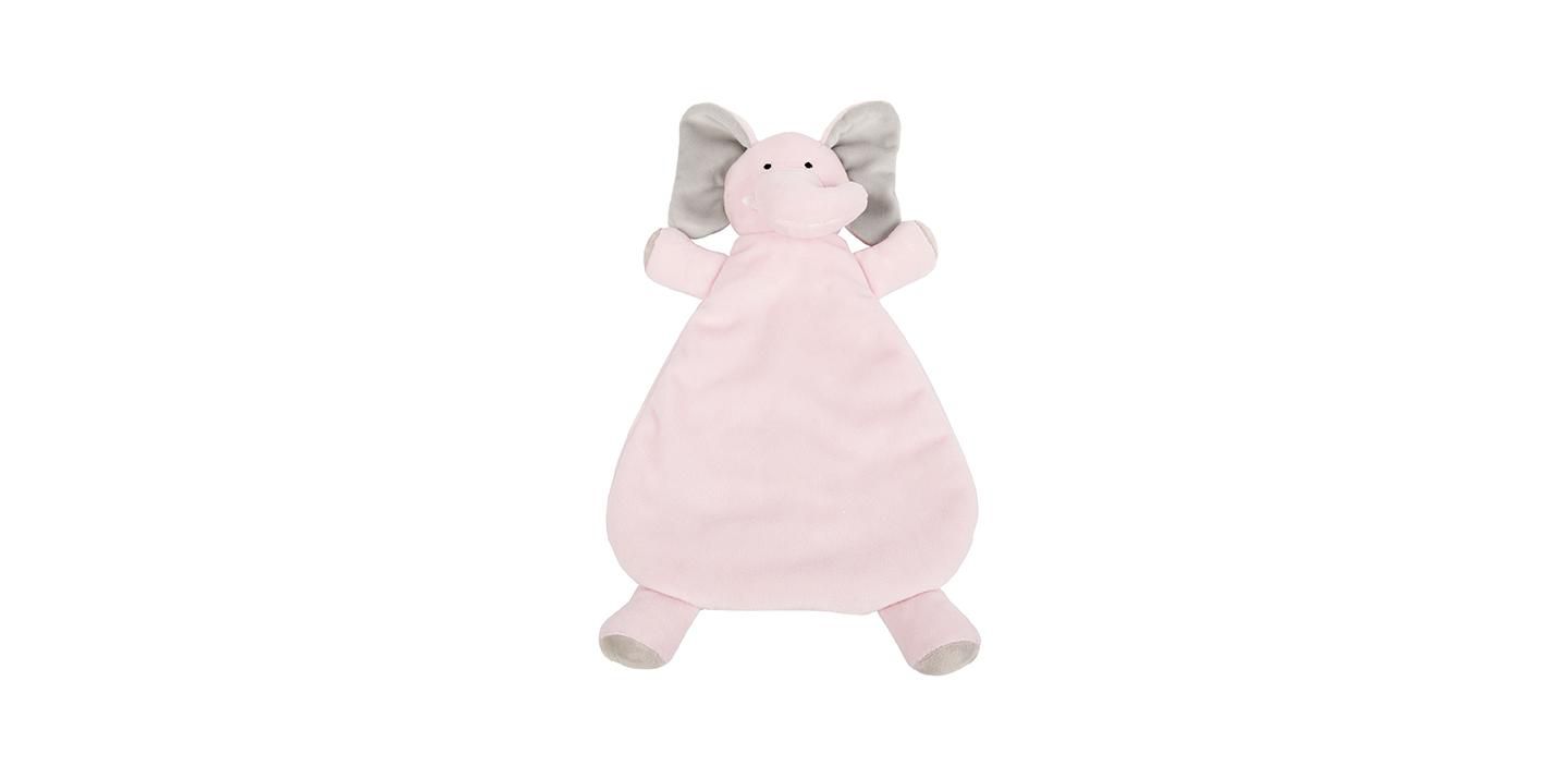 Детские мягкие игрушки Wubbanub Baby Elephant Lovey, цвет: Розовый — фото 1