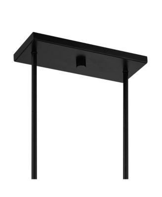 Spearhead Wood Linear Pendant Chandelier 42" Wide Modern White Glass 4-Light Dining Room Kitchen Island