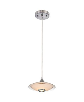 Possini Euro Saucer 8"W Nickel and Glass LED Mini Pendant Set of 3