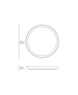 Elemento Stoneware Dessert Plates, Set of 6