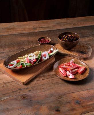 Stoneware Large Deep Oval Platters, Set of 4