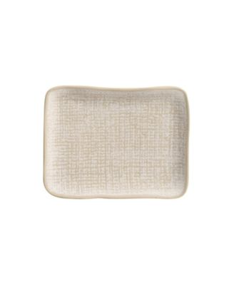 7" Stoneware Rectangular Juta Platters, Set of 4