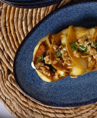 Stoneware Oval Dessert Plates, Set of 6