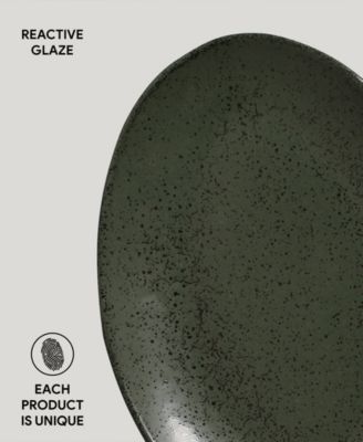 Stoneware Oval Dessert Plates, Set of 6