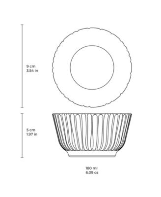 Stoneware Linhas Ramekins, Set of 6