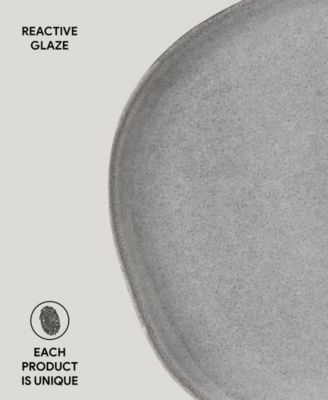 Stoneware Oval Dinner Plates, Set of 6