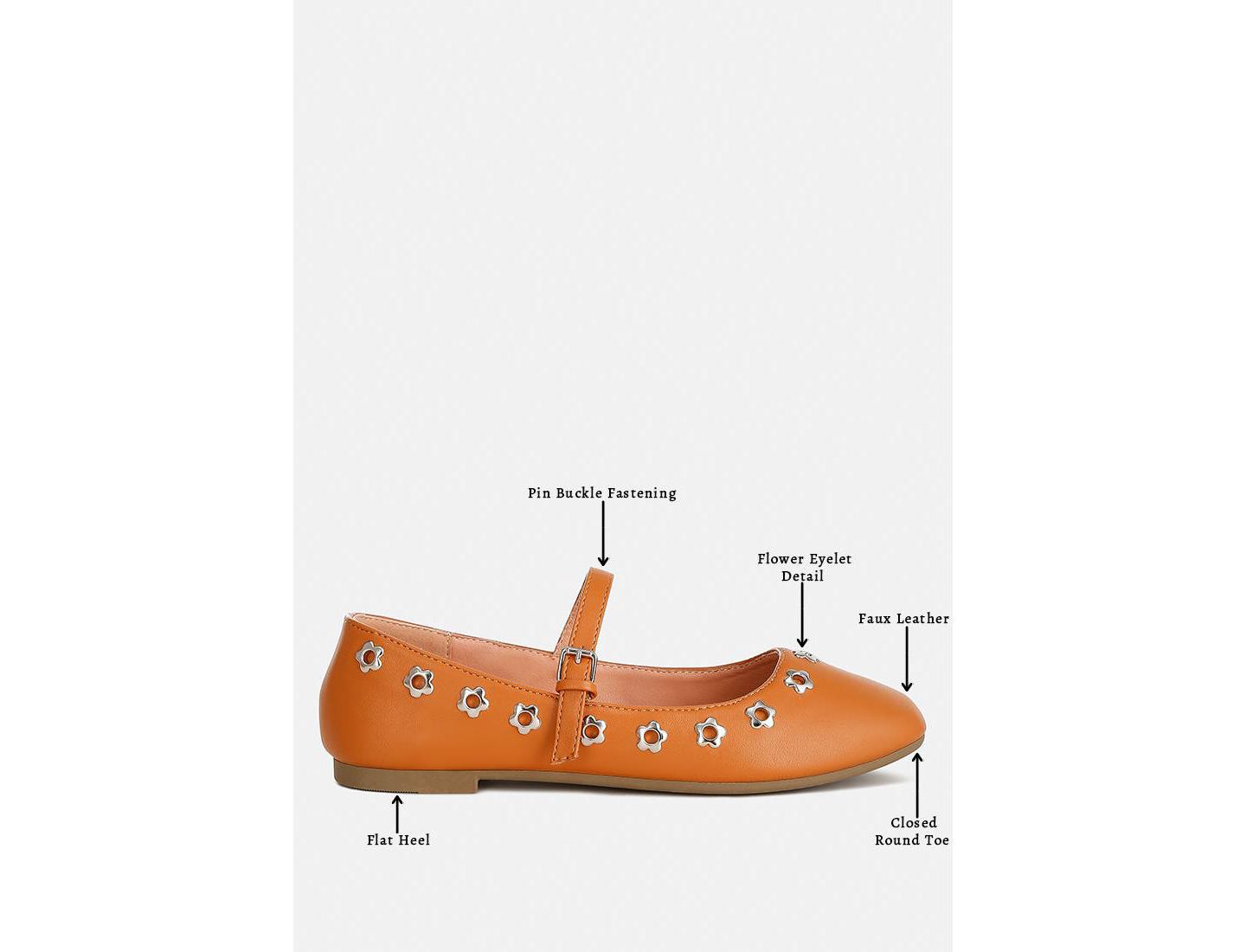 Женские балетки London Rag Tanzer Floral Eyelet Strapped Ballerinas, цвет: Бежевый / Хаки — фото 7