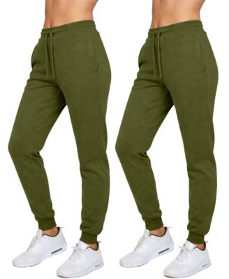 Women's Loose Fit Fleece-Lined Jogger Sweatpants-2 Pack