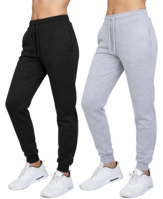 Women's Loose Fit Fleece-Lined Jogger Sweatpants-2 Pack