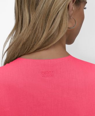 Women's Sleeveless Keyhole Crewneck Tiered Maxi Dress