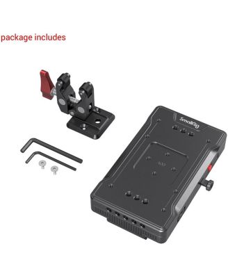 3202 V-Mount Battery Adapter Plate with Crab-Shaped Clamp, Bundle with VB99 99Wh 6800mAh Mini V-Mount Li-Ion Battery