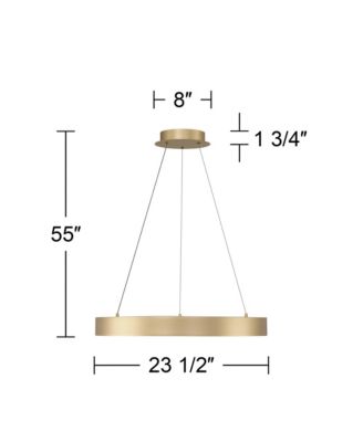 Cafferty Sanded Ring Pendant  Modern Dimmable LED Fixture for Dining Room Kitchen Island