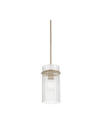 Emerson Matte Brass Fluted Glass Mini Pendant Light