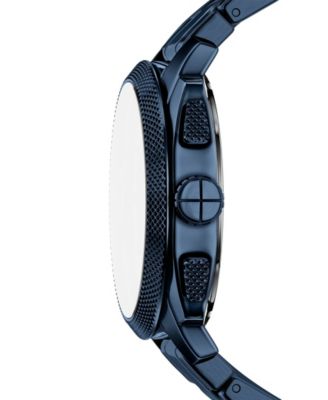 Men's Machine Chronograph Navy Stainless Steel Watch 44mm