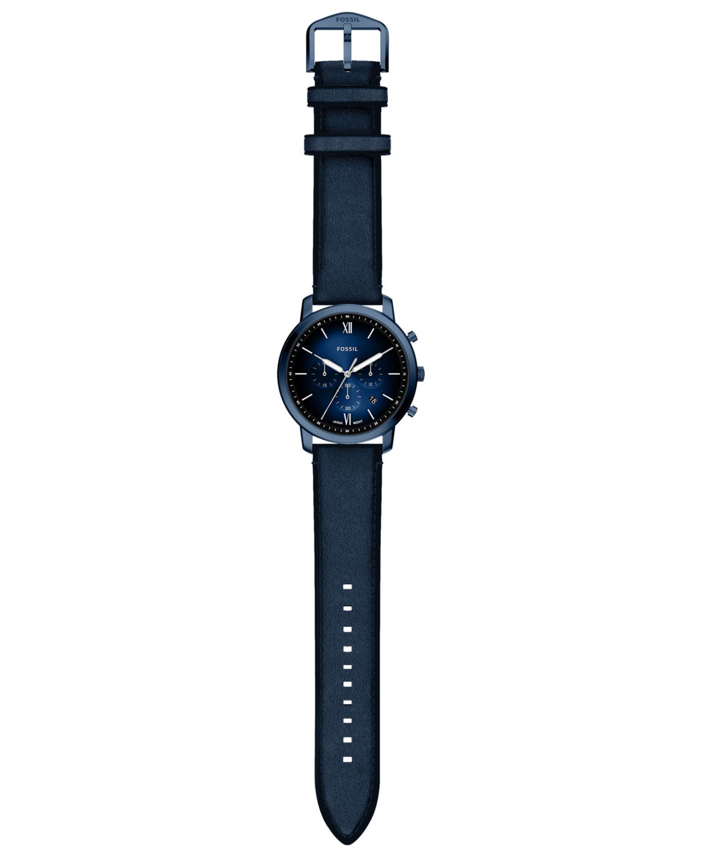 Мужские часы Fossil Neutra Chronograph Navy Leather Watch 44mm — фото 7