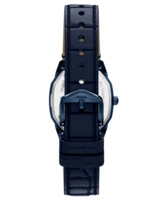 Women's Harlow Three-Hand Navy Leather Watch 27mm