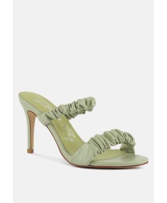 Qualie Ruched Strap Stiletto Heel Sandals