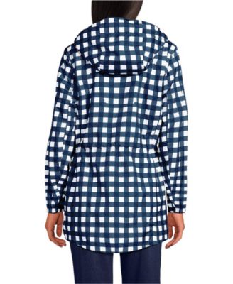 Women's Print Waterproof Hooded Packable Raincoat