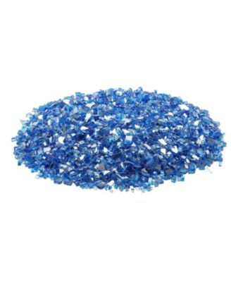 10LBS Reflective Smokeless Fire Glass for Fire Pit Table 1/4 in Crushed Tempered Glass