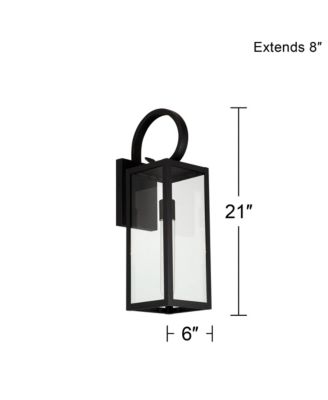Modern Outdoor Wall Light Fixtures Set of 2 Deep Clear Glass for Post Exterior Barn Deck House Porch