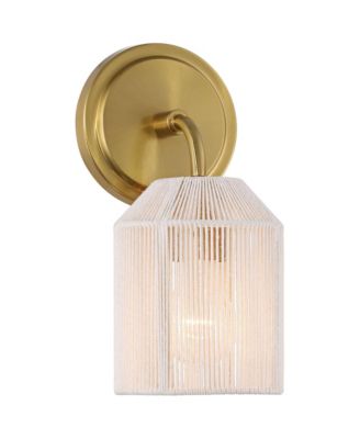 Jacob 11" High Modern Wall Sconce Light Lamp Fixture Mount Bathroom Bedroom Hardwired Natural Rope Shade