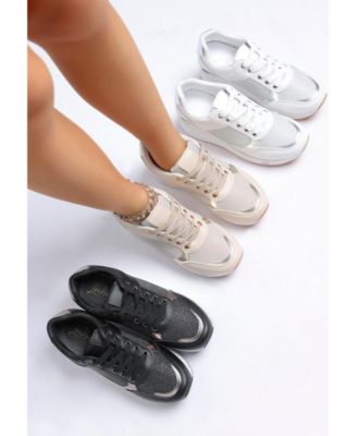 Women's Vespera Faux Leather and Mesh Sneakers