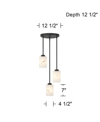 Possini Euro Stoker 12 1/2"W Faux Alabaster 3-Light Pendant