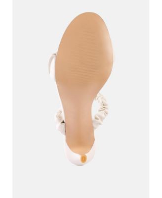 Qualie Ruched Strap Stiletto Heel Sandals