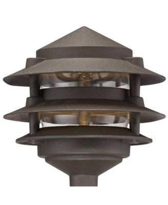 Three-Tier Pagoda 11" High Modern Outdoor Landscape Path Light Porch House LED Bulb