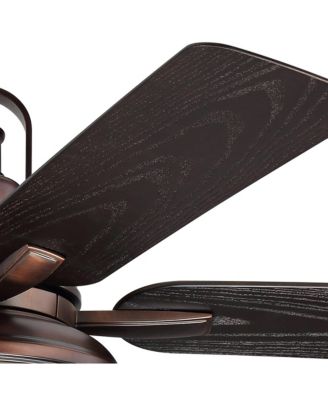 60" Wind and Sea Bronze Fan with Rod for 10-Ft Ceilings and Remote