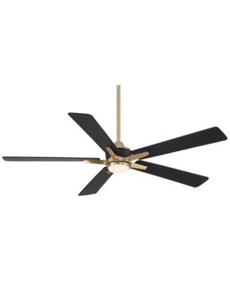 52" Vegas Nights Brass LED Ceiling Fan with 18" Downrod