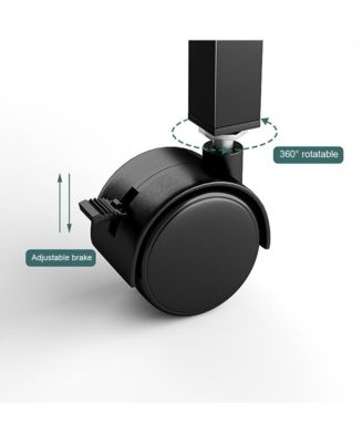 3-Tier Rolling Printer Stand with Wheels, Mobile Printer Table Storage Cart