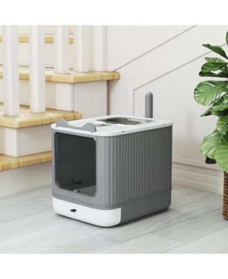 Cat Litter Box with Lid, Enclosed Litter Box for Medium Cats