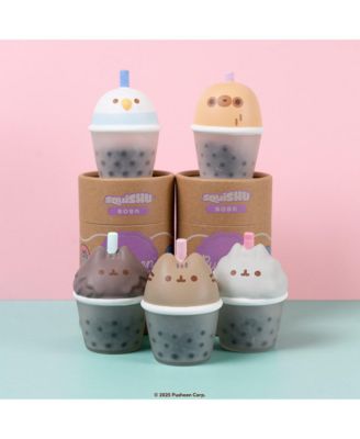 Capsule Pusheen The Cat Surprise Blind Collectible Surprise Toy Squishy Figurine SquiSHU Series 1 Boba Tea - 1 Piece Mystery
