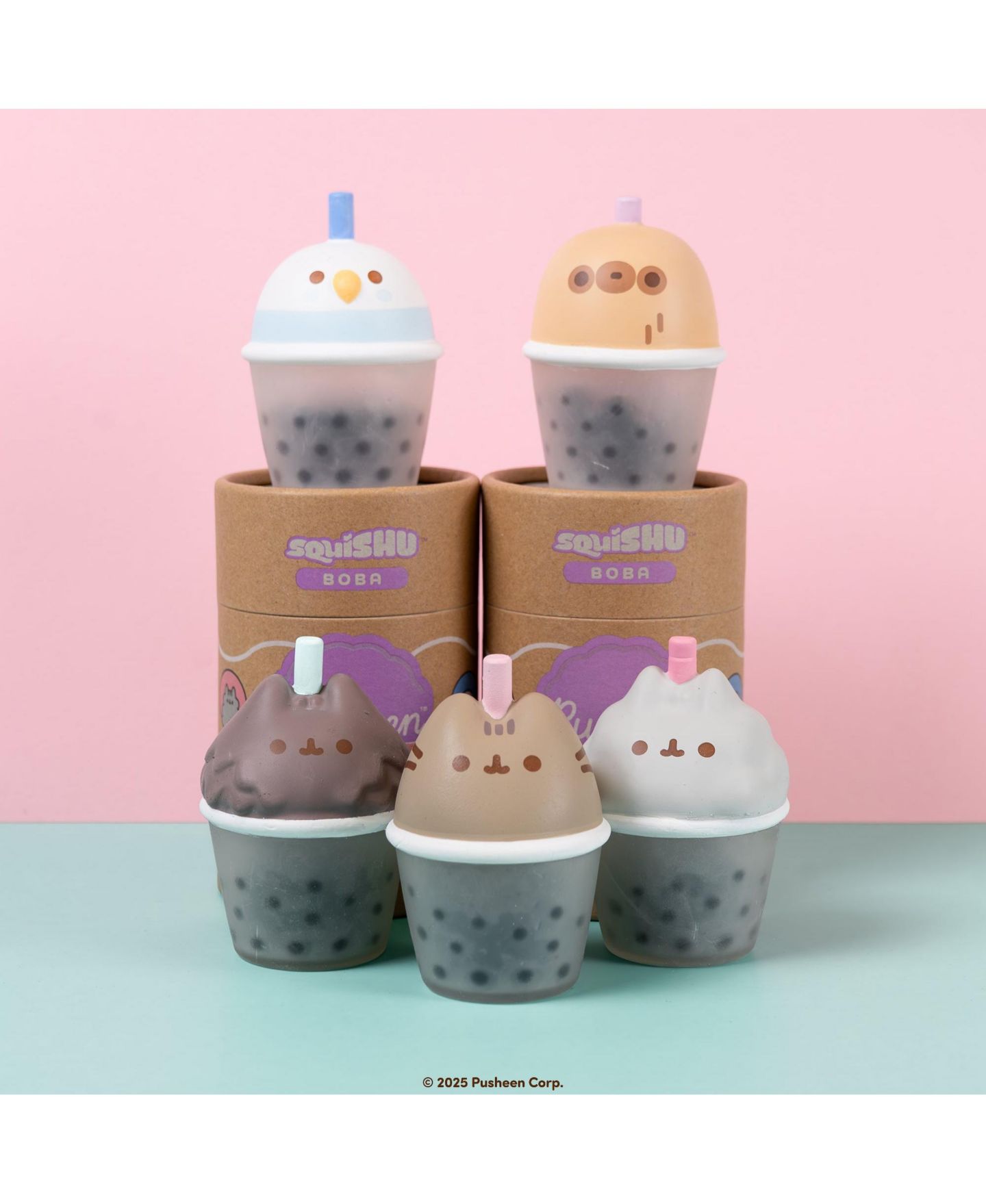Детская фигурка Hamee Capsule Pusheen The Cat Surprise Blind Collectible Surprise Toy Squishy Figurine SquiSHU Series 1 Boba Tea - 1 Piece Mystery — фото 2