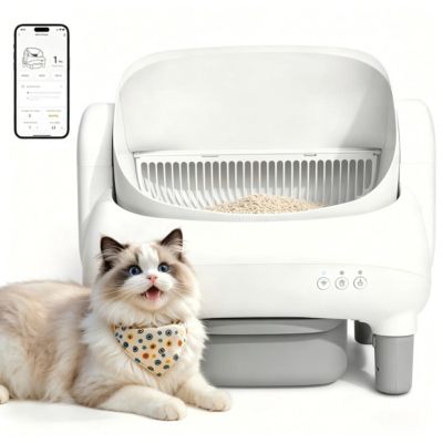 Self Cleaning Litter Box,Automatic Cat Litter Box Self Cleaning for Multiple Cats, with Safety Protection,App Control
