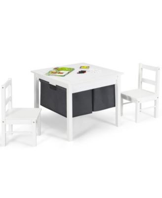 2 in 1 Kids Activity Table and Chairs Set with Storage