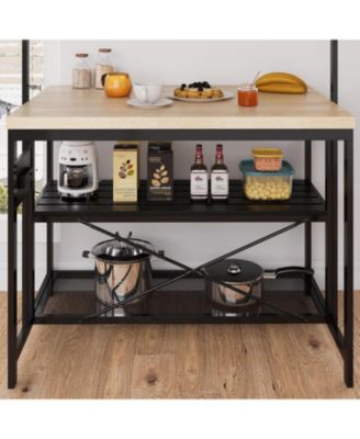 Kitchen Island Bakers Rack 5