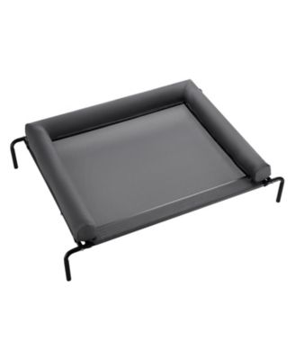 Zeus and Ruta Elevated Cat Bed for Large Cats Portable Raised Cat Cot with XL Gray Pillow Indoor Outdoor Use