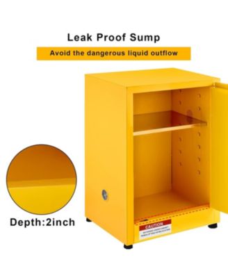 Flammable Liquid Storage Cabinet, Heavy-Duty Adjustable Shelf Safety Cabinet H Multi-Purpose Hazardous Material Cabinet