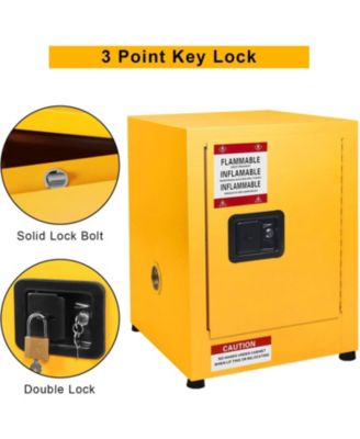 Flammable Cabinet, Safety Cabinet 17" x 17" x 22", Fireproof, Leakproof, Hazardous Storage Cabinet for Industry, Company and Home