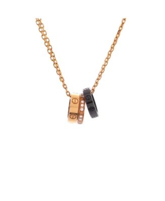 Love 3 Ring Pendant Necklace