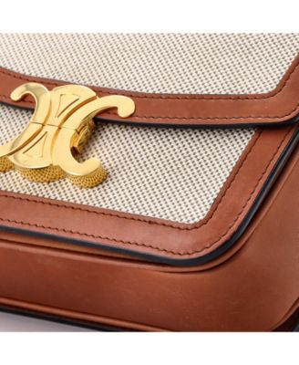 Teen Triomphe Shoulder Bag Canvas with Leather